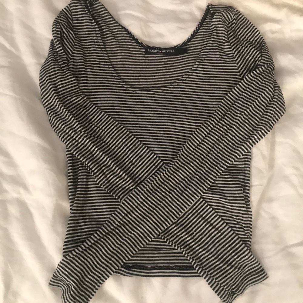 Brandy Melville striped crop top